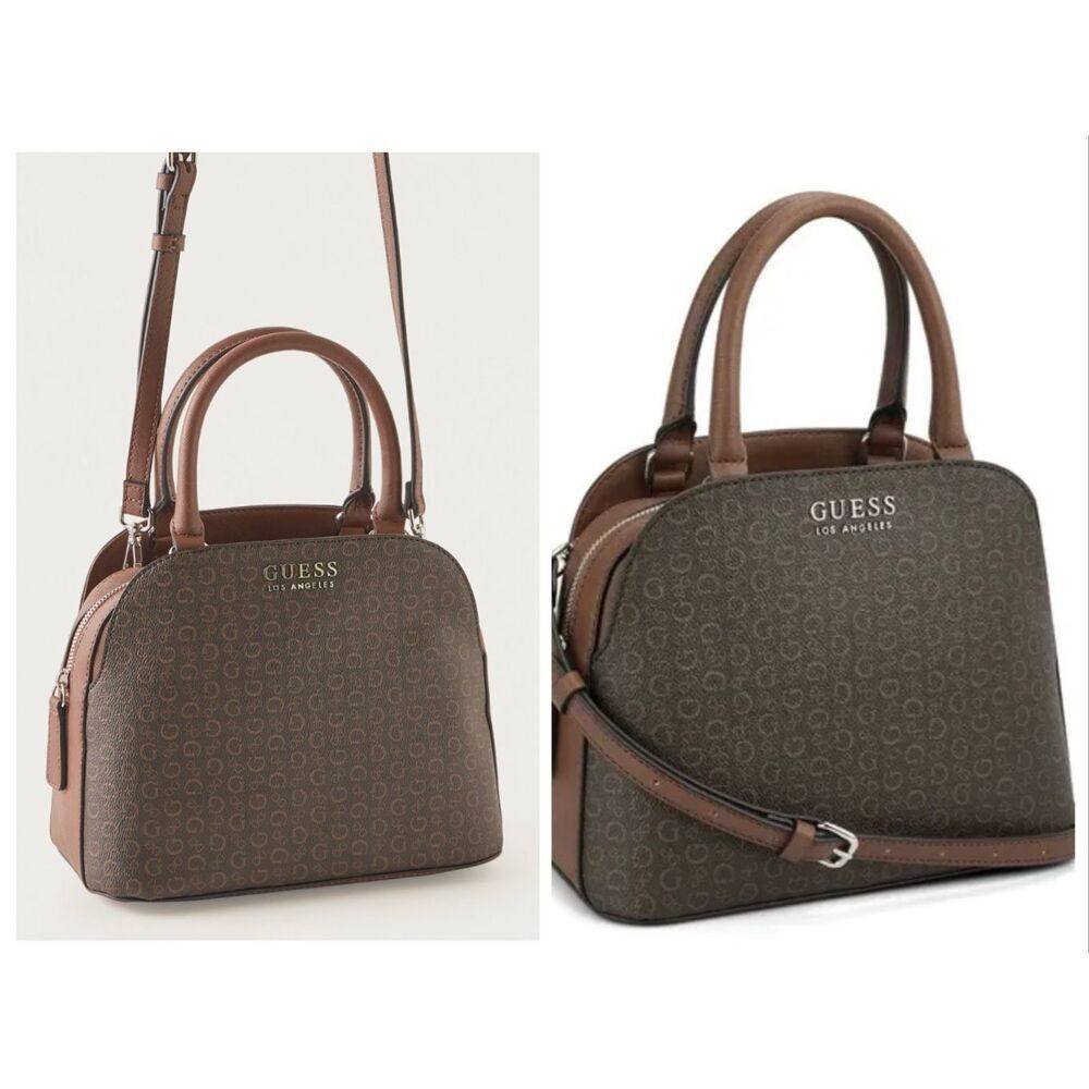 GUESS - Dome Crossbody/Satchel in Cafe Mocha Faux Leather/BONUS Matching Wallet - Picture 14 of 15
